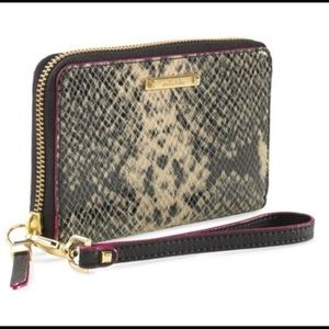 Stella & Dot snakeskin mini wallet
